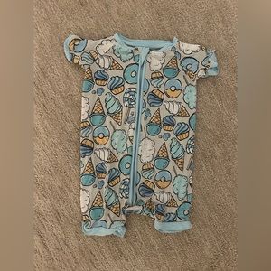EUC Little Sleepies Sweet Treats Shorty Pajamas/Romper (12-18M)